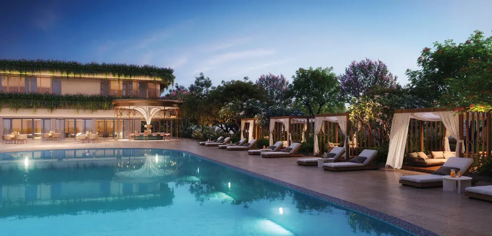 Swimming Pool & Cabanas