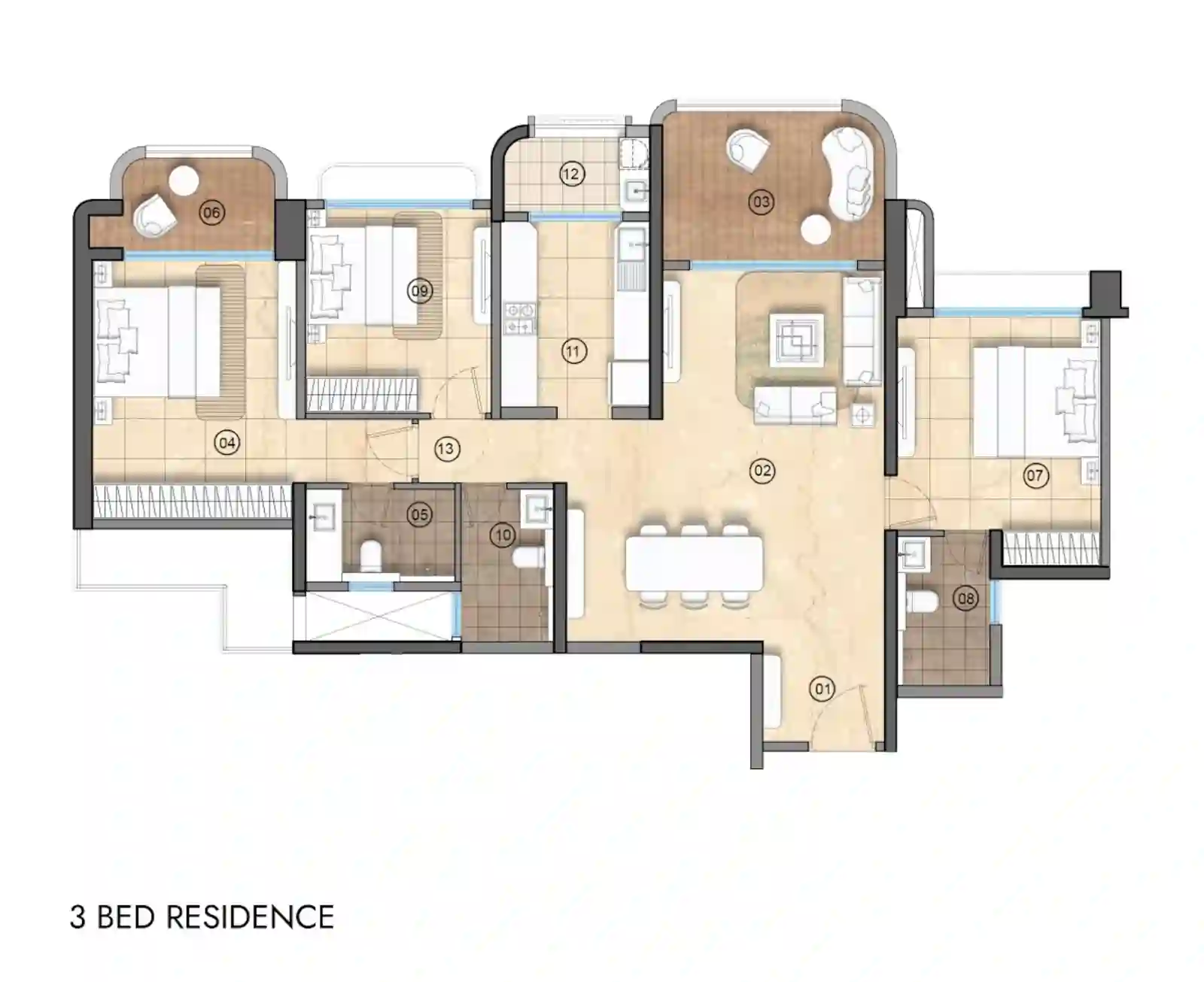 3.5 BHK Premium Floor Plan